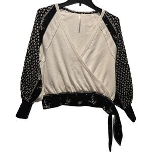 Free People Women Auxton Thermal Wrap Blouse sz XS